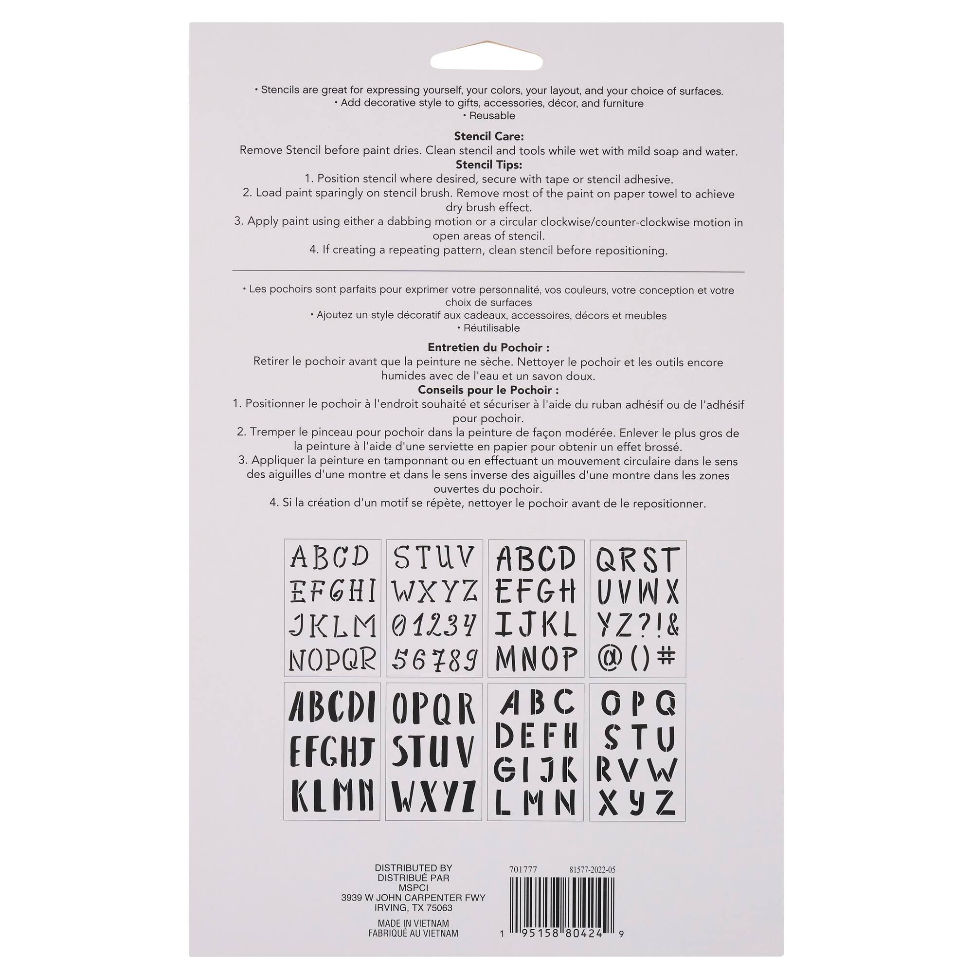 Alphabet Casual Stencils, 7" x 10" by Craft Smart®